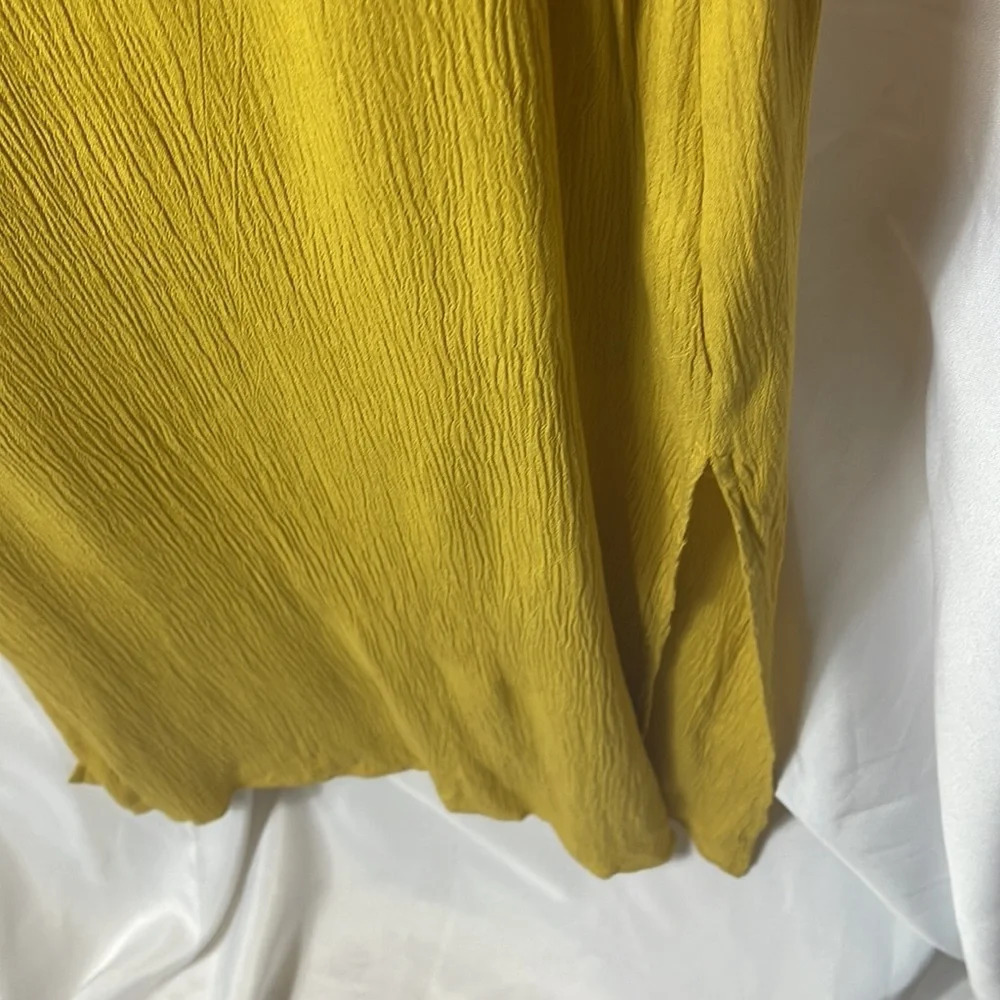 Forever 21 Mustard Yellow Tie Front Maxi Dress Small - Picture 5 of 12